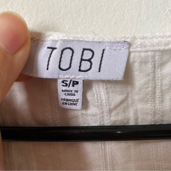 TOBI White Women's Top size small cottage core - Picture 2 of 4